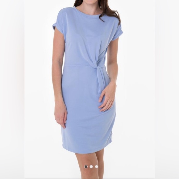 Tom Tailor navy twist knot short sleeve dress size 40/L EUC - Picture 15 of 15